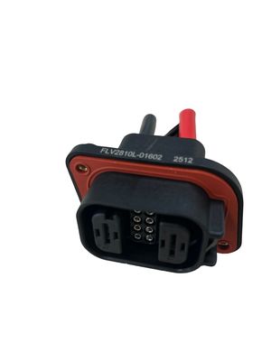 FLV2+8 Υβριδικό σύνδεσμο υψηλής ταχύτητας 80A 600VAC Μαύρο περίβλημα ABS για βιομηχανικά οχήματα