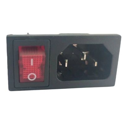 15A 250V Πίνακα Mount IEC C14 Συσκευή εισόδου με διακόπτη σχήματος σκάφους