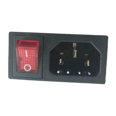 15A 250V Πίνακα Mount IEC C14 Συσκευή εισόδου με διακόπτη σχήματος σκάφους
