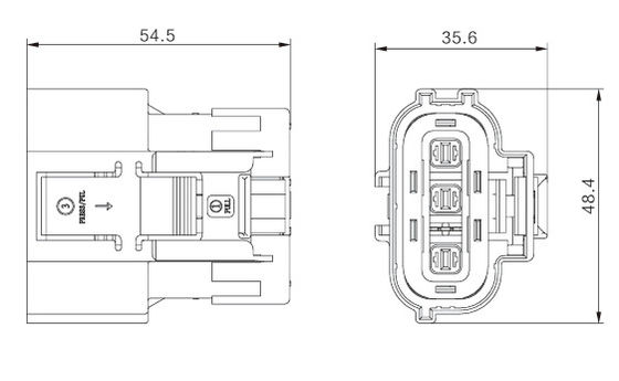 Neopower Secure-Lock 3 Pin Automotive Power & Signal Connector, 800V/16A, υδατοασφαλής IP67, HVIL